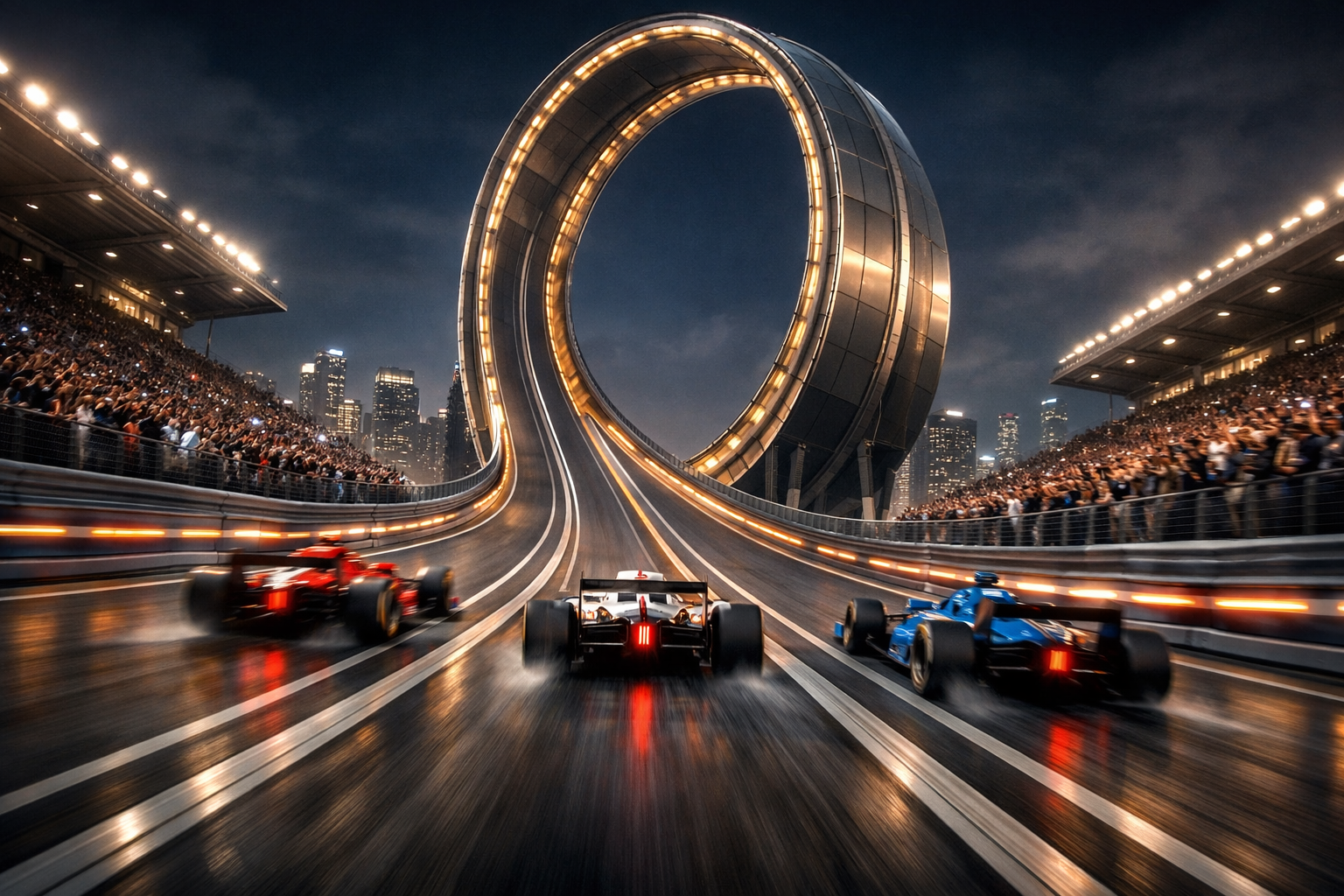 StrataSpeed night racing hero image