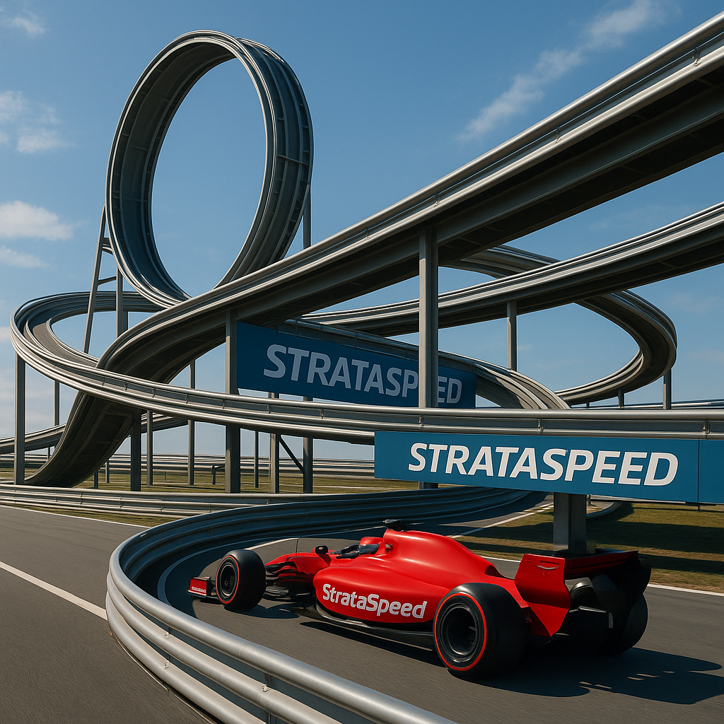 Diagram of multi-level racing tracks